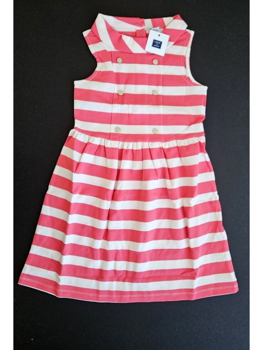 Janie and Jack 8 NWT Coral Carousel Striped Ponte Dress